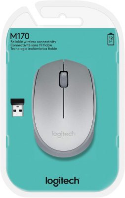 Mouse Sem Fio Logitech M170 Wireless  Prata